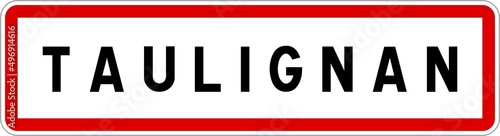 Free Download Panneau entrée ville agglomération Taulignan / Town entrance sign Taulignan - GFXLoad