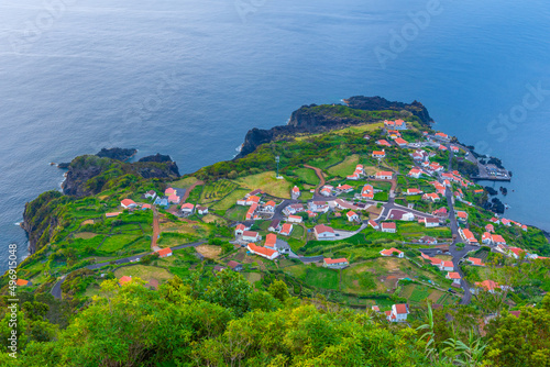 Miradouro da Faja do Ouvidor at Sao Jorge island in Portugal photo