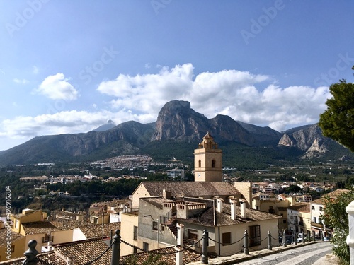 village of polop in the mountains in spain