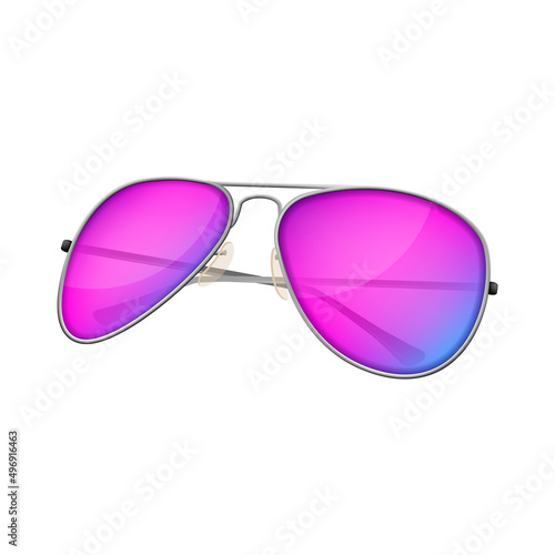 Sunglasses Optic Eyes Protective Accessory Vector. Glamor Sunglasses Summer Optical Tool. Fashionable Eyeglasses, Polarized Geek Glasses, Hipster Sun Lens Ocular Template Realistic 3d Illustration