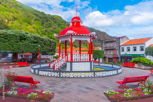 Public garden at Velas town, Sao Jorge island, Portugal photo