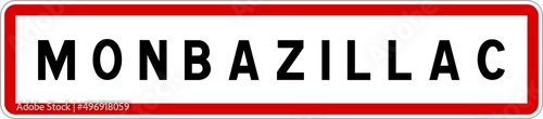 Free Download Panneau entrée ville agglomération Monbazillac / Town entrance sign Monbazillac - GFXLoad