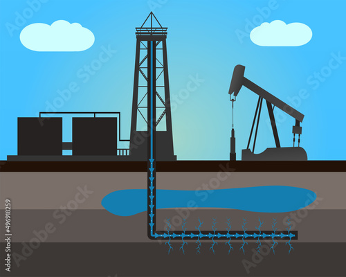 Oil rig icon. Simple illustration of oil rig vector icon