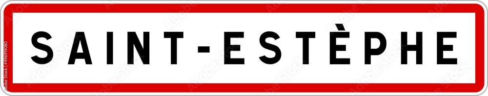 Panneau entrée ville agglomération Saint-Estèphe / Town entrance sign Saint-Estèphe Panneau entrée ville agglomération Saint-Estèphe / Town entrance sign Saint-Estèphe