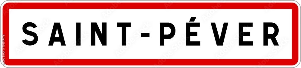 Panneau entrée ville agglomération Saint-Péver / Town entrance sign Saint-Péver Panneau entrée ville agglomération Saint-Péver / Town entrance sign Saint-Péver