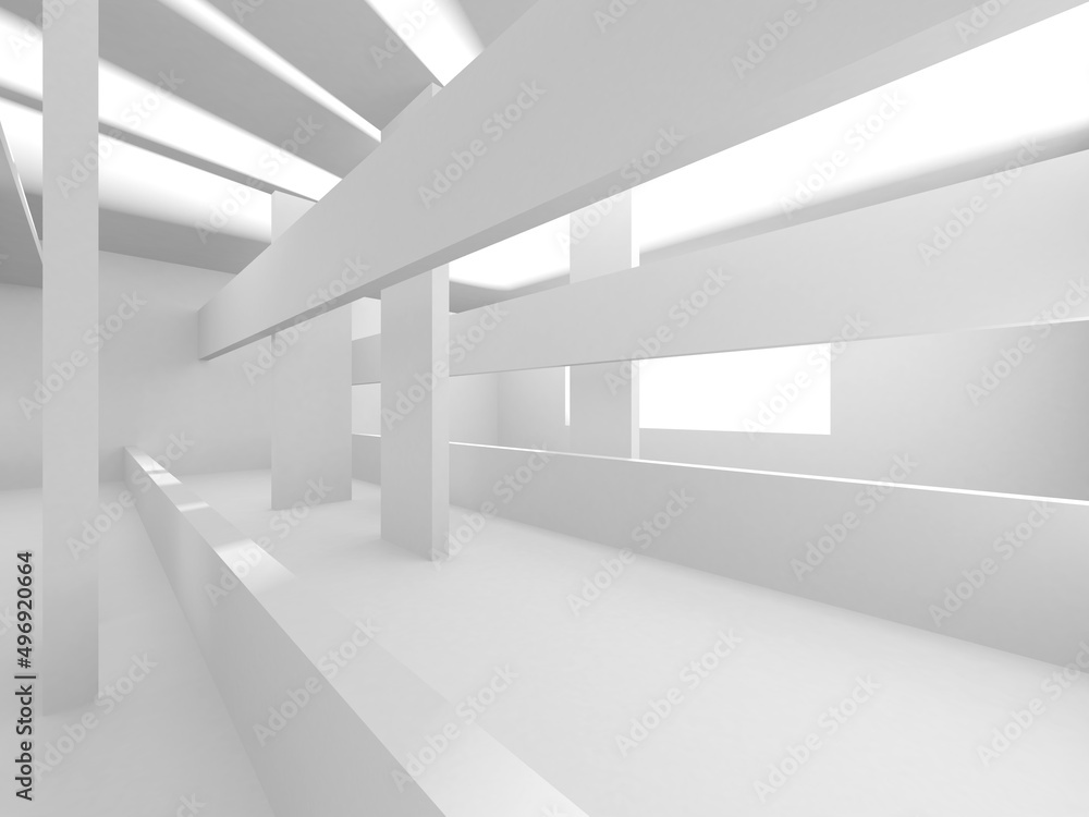White Modern Background. Abstract Building Concept White Modern Background. Abstract Building Concept