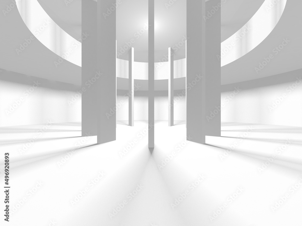 Obraz premium White Modern Background. Abstract Building Concept