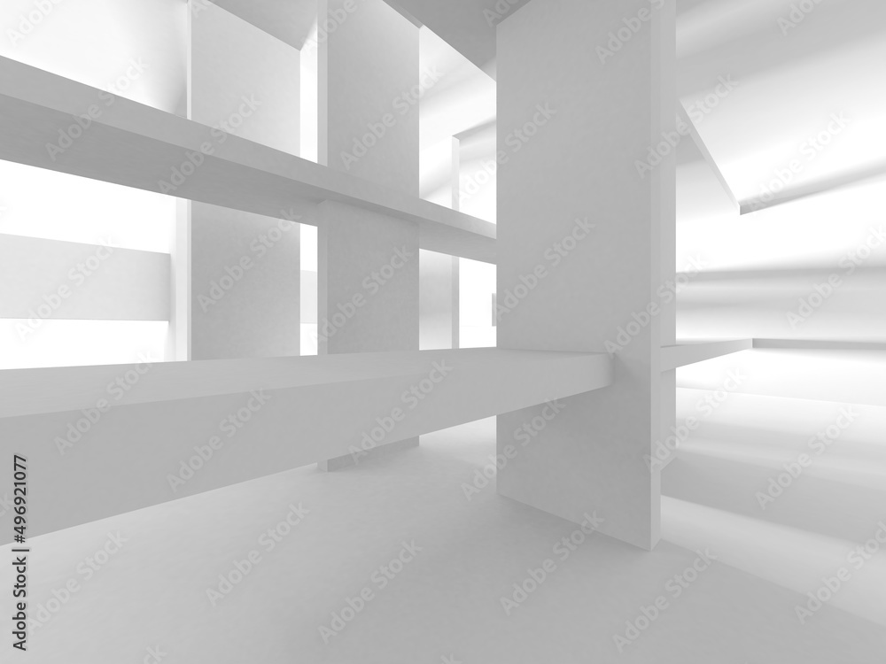 Abstract White Architecture Design Concept Abstract White Architecture Design Concept