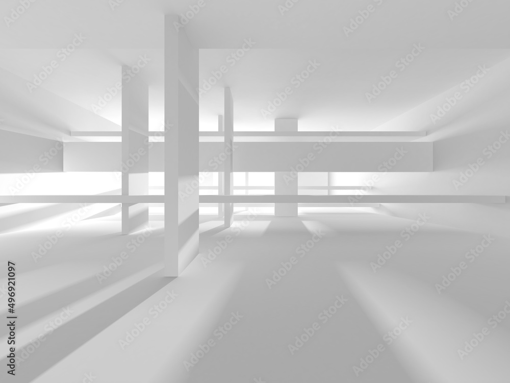 Abstract White Architecture Design Concept Abstract White Architecture Design Concept