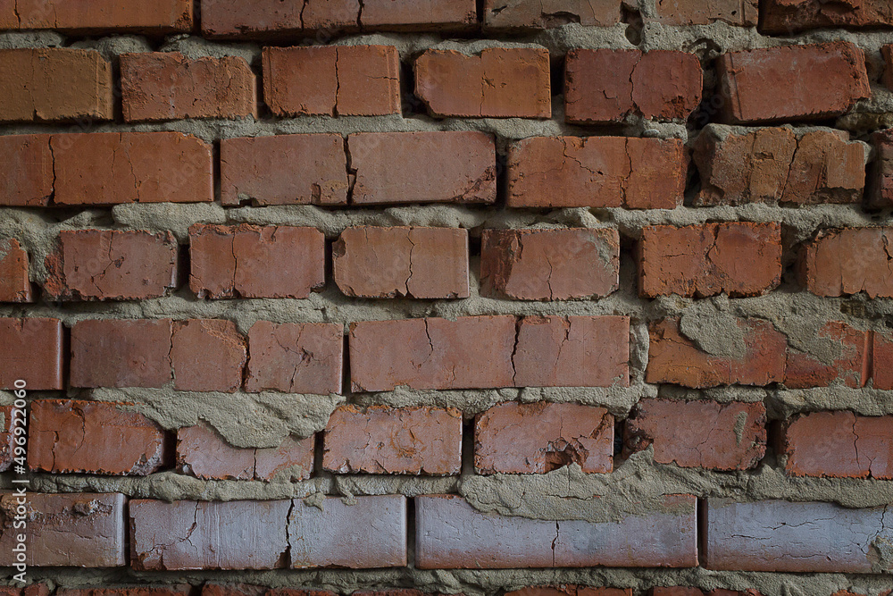 Obraz premium Wallpaper of red old brick
