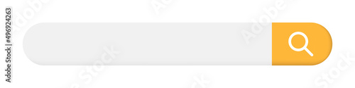 3d Search bar. Search line or field. Vector element for web design.