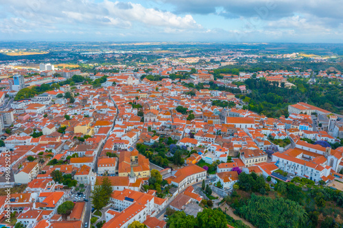 Aerial view of Portuguese town Santarem photo