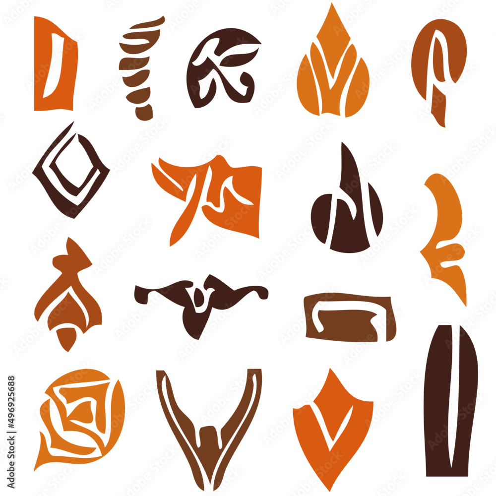 Tribal Organic Ornaments for Illustrations and Patterns