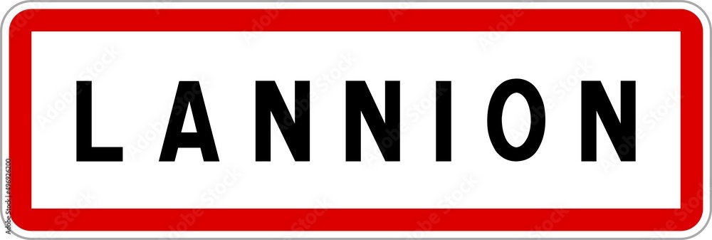Panneau entrée ville agglomération Lannion / Town entrance sign Lannion Panneau entrée ville agglomération Lannion / Town entrance sign Lannion