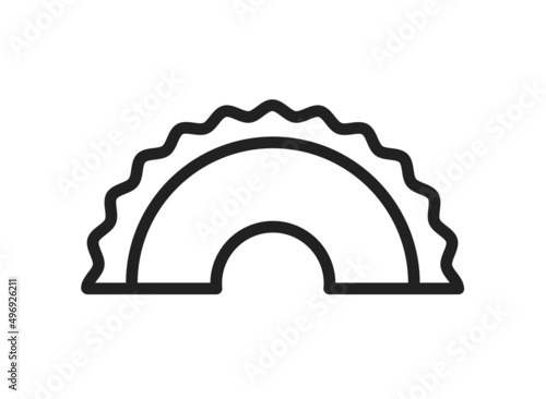 Pasta creste di gallo icon. Vector illustration. © GrandDesign