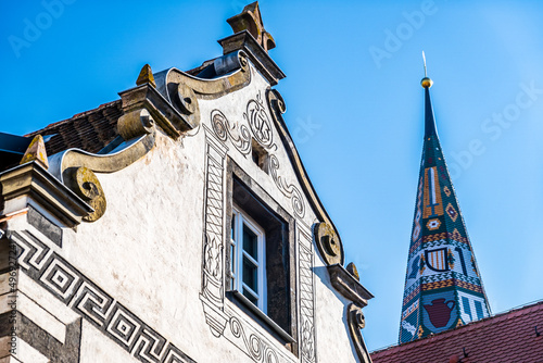 historic buildings at the old town of Wolframs Eschenbach