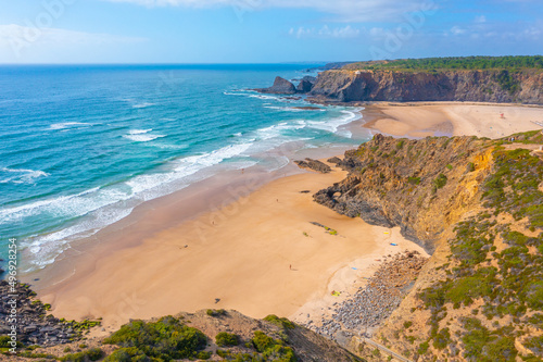 View of Praia de Odeceixe in Portugal photo