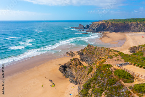 View of Praia de Odeceixe in Portugal photo