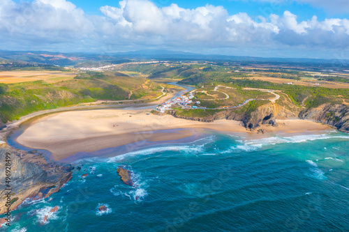 View of Praia de Odeceixe in Portugal photo