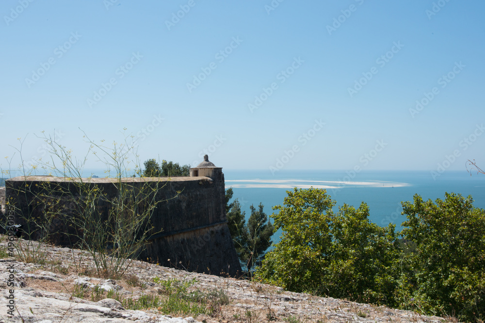 Tranquile scene from fort of Saint Philip. Setubal, Portugal