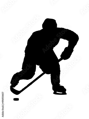 Ice Hockey Silhouette 