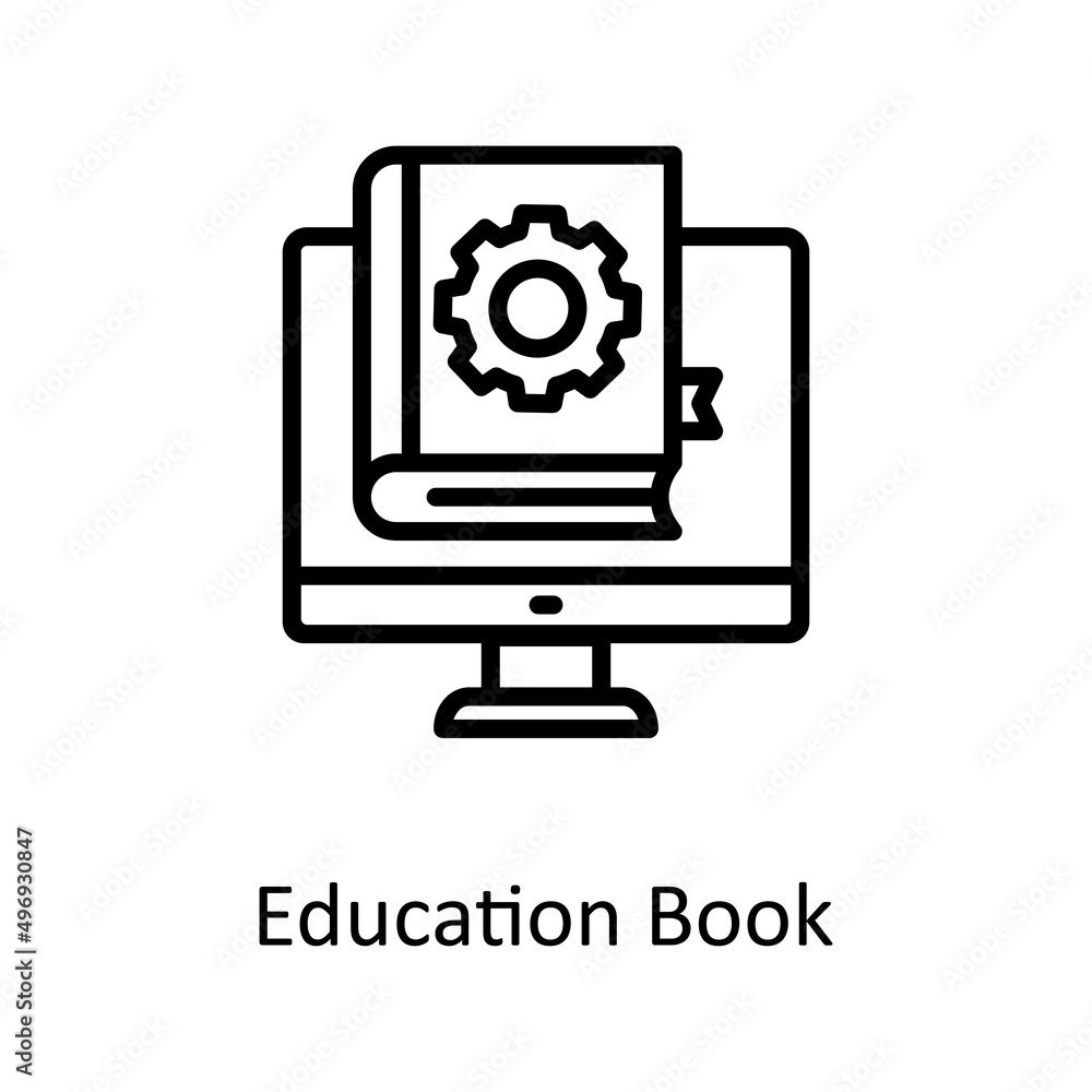 Education Book vector Outline Icon Design illustration. Educational Technology Symbol on White background EPS 10 File Education Book vector Outline Icon Design illustration. Educational Technology Symbol on White background EPS 10 File