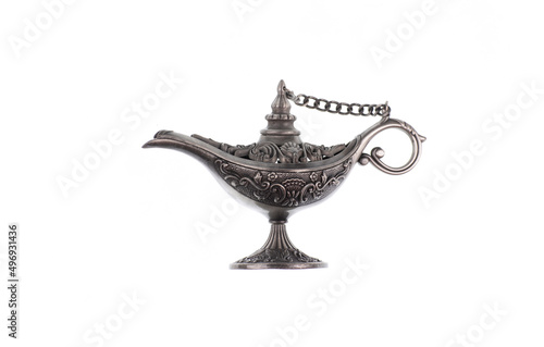 magic arabic lamp isolated on white background