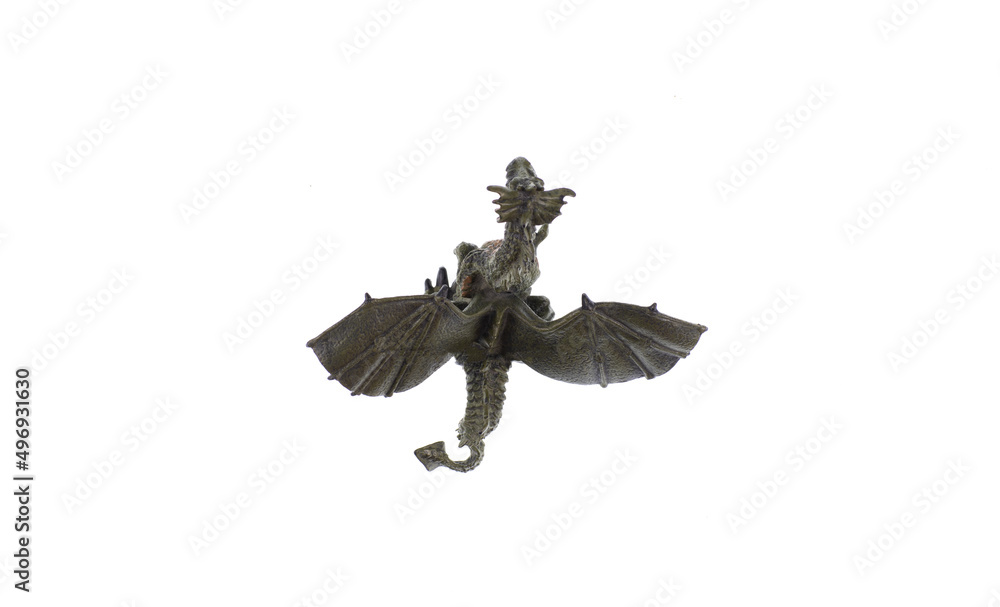 Fototapeta premium dragon toy isolated on white background