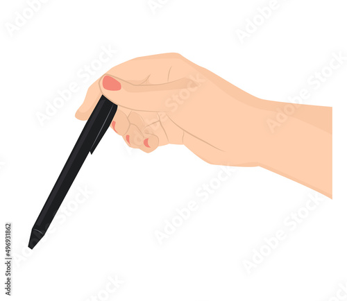 Woman s hand holding a pen