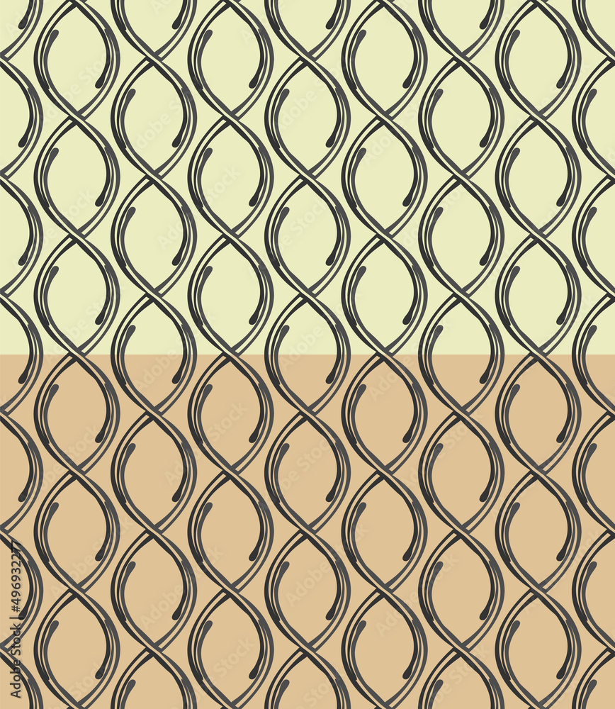 Naklejka premium Ethnic seamless pattern. Doodle, hand drawn ornamental line, black ink brush stroke, geometric grid. Vector