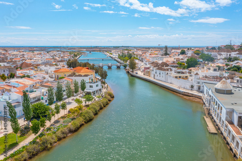 Aerial view of Portuguese town Tavira photo