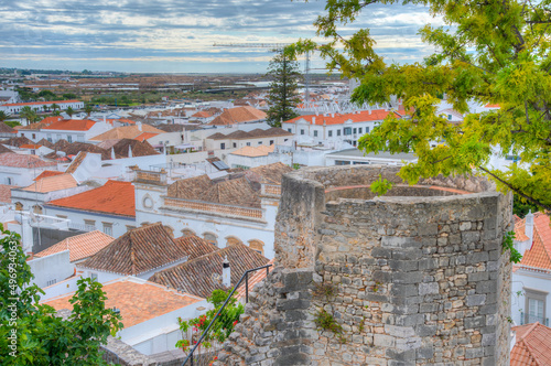 Tavira castle with a garden inside, Portugal