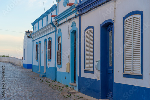 Narrow street in the old town of Cacelha Velha in Portugal