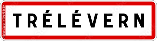 Panneau entrée ville agglomération Trélévern / Town entrance sign Trélévern