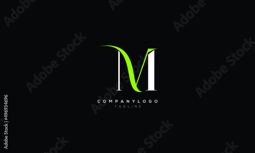 MV VM Abstract initial monogram letter alphabet logo design