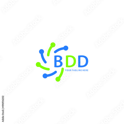 BDD logo design initial creative letter on white background.
BDD vector logo simple, elegant and luxurious,technology logo shape.BDD unique letter logo design. 