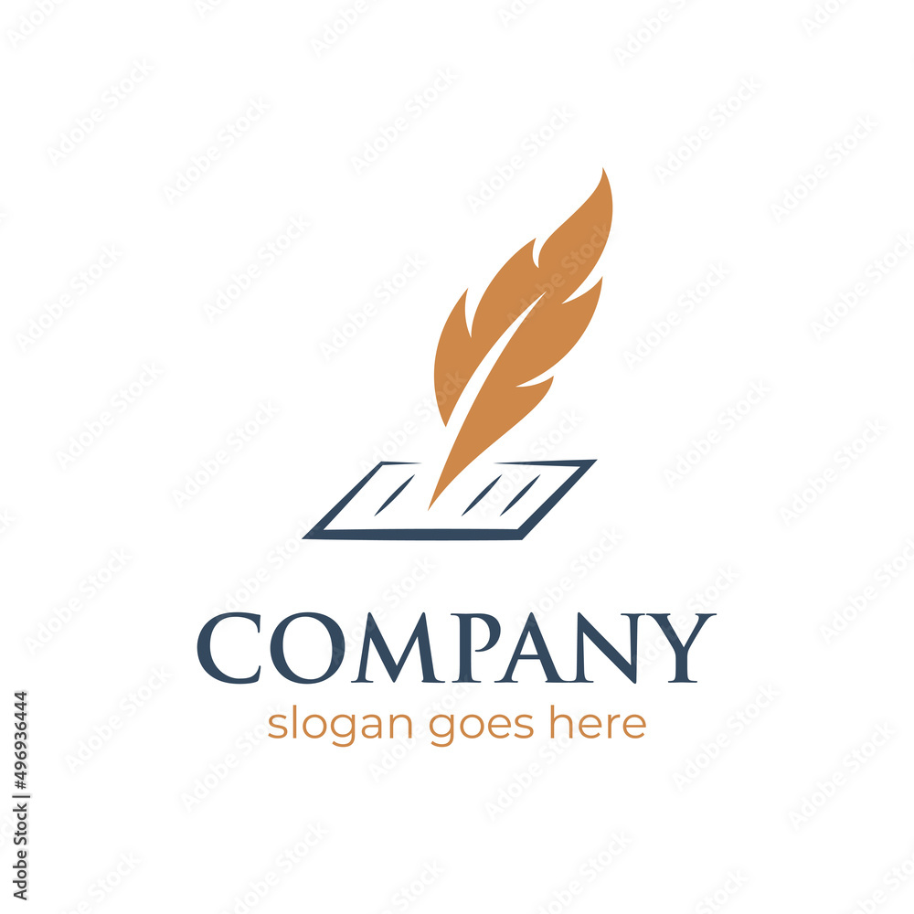 abstract pen ink or pencil book or paper logo design for story life, education, writer notary logo abstract pen ink or pencil book or paper logo design for story life, education, writer notary logo