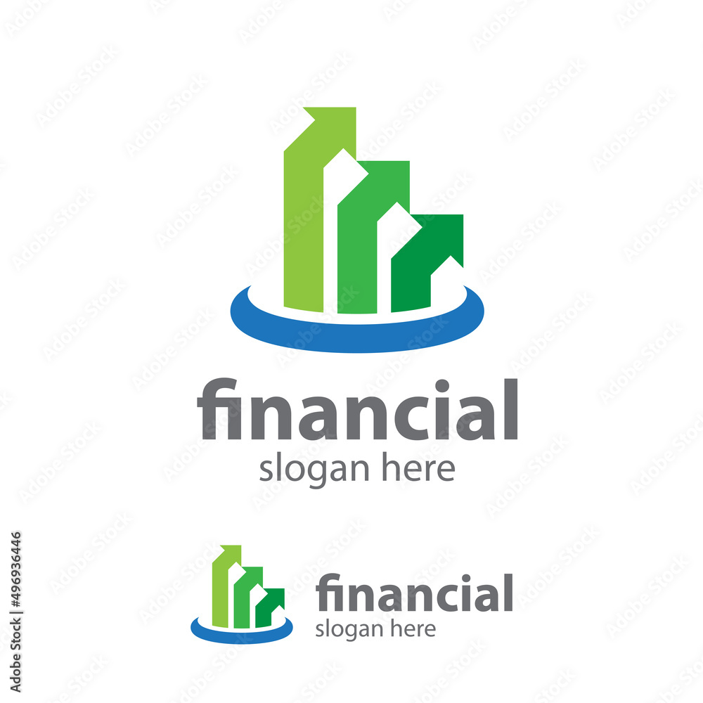 growth arrow logo design for data finance, investment, building invest logo template growth arrow logo design for data finance, investment, building invest logo template