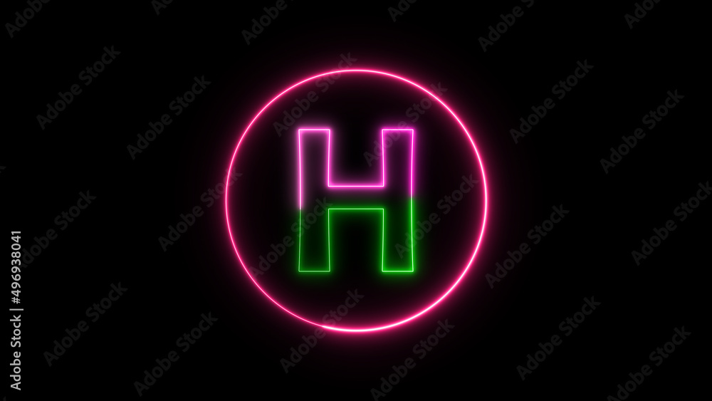 Glowing neon font. pink color glowing neon letter. Glowing neon font. pink color glowing neon letter.