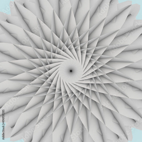 Foto 3d render of abstract art with surreal 3d machinery industrial turbine aircraft