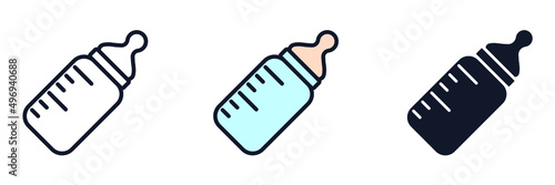 feeding bottle icon symbol template for graphic and web design collection logo vector illustration