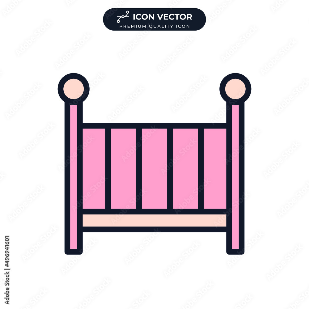 crib icon symbol template for graphic and web design collection logo vector illustration crib icon symbol template for graphic and web design collection logo vector illustration