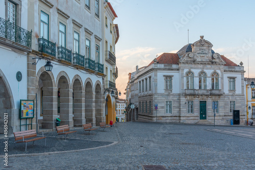 Banco de Portugal at Praca do Giraldo square in Evora photo