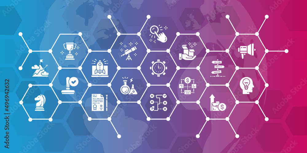 Start up infographic banner with icon elements. Time management, idea generation, presentation vector illustration for header website banner. Start up infographic banner with icon elements. Time management, idea generation, presentation vector illustration for header website banner.