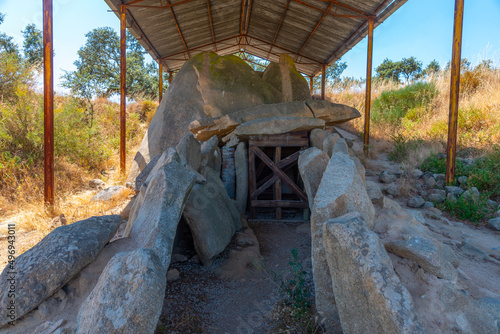 anta grande do zambujeiro ruins near portuguese town evora photo