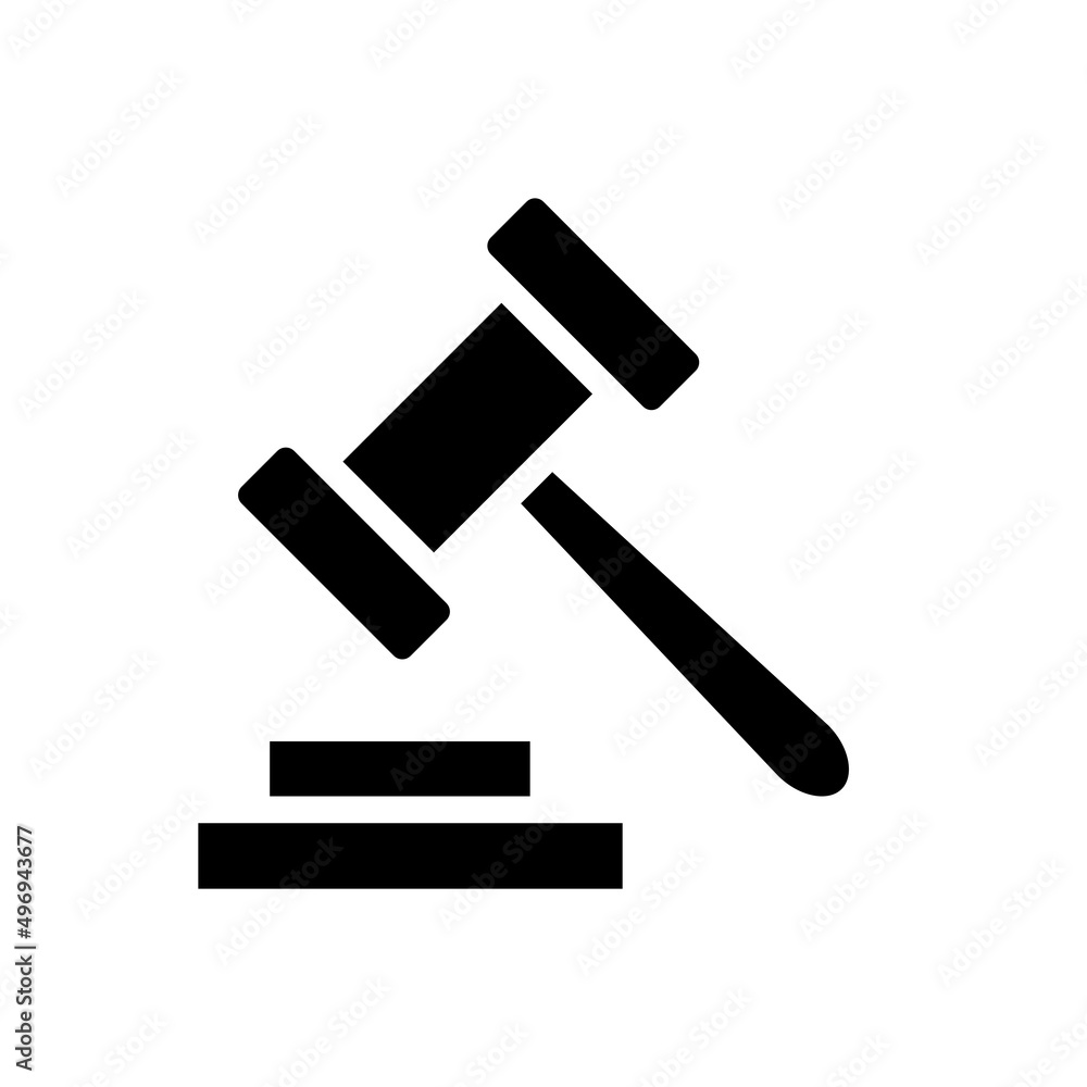 drewniany młotek, aukcja, licytacja - ikona wektorowa drewniany młotek, aukcja, licytacja - ikona wektorowa