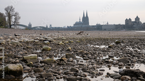 Drought in Germany, low water on Rhine river