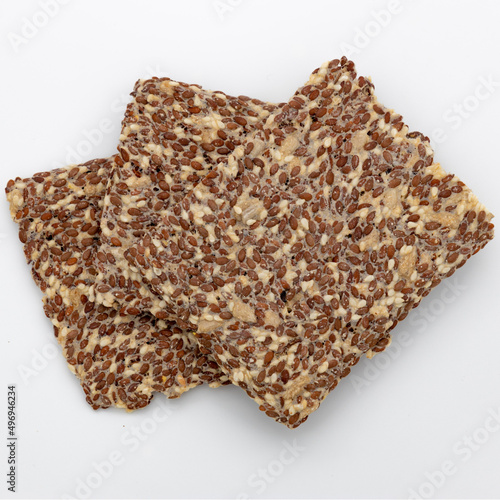 Flaxseed crackers, flaxseed bread, natural product, healthy for life, handmade