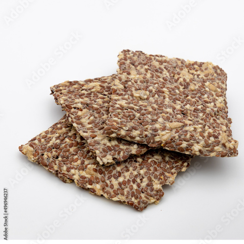 Flaxseed crackers, flaxseed bread, natural product, healthy for life, handmade