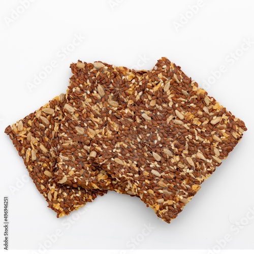 Flaxseed crackers, flaxseed bread, natural product, healthy for life, handmade